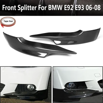 2PCS Carbon Fiber M Sport Priekinio buferio šoninio skirstytuvo difuzoriaus lūpa BMW E92 E93 2010-2013 PRE-LCI M sportinio buferio kėbulo komplektas