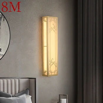 8M žalvarinis sieninis šviestuvas LED modernus prabangus marmuro šviestuvas Vidaus dekoras namų miegamojo svetainės koridoriui