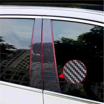 8Pcs Anglies pluošto išvaizda Automobilio stulpų stulpai Durų langų lipdukai Apdaila Buicko anklavo dangtelis 2008 2009 2010 2011 2012 2013-2017