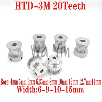 HTD-3M20Teeth sinchroninio rato K / Bf tipas, kurio pralaidumas yra 6/9/10/15mm, pasirenkama vidinė skylė 4-5-6.35-8-10-12-12.7-14mm
