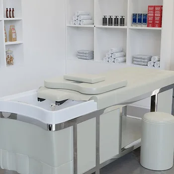 Nešiojama moderni šampūno kėdė Prabangi kirpykla Grožio lova Atlošo kėdės prailginimo dizainas Cadeira de Barbeiro Salono baldai