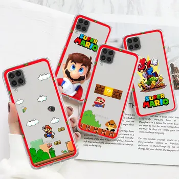 Retro žaidimai Super Mario dėklas, skirtas Samsung Galaxy A52 A53 A12 A13 A32 A71 A33 A21s A51 A23 A22 A14 A24 A54 Skaidrus telefono dangtelis