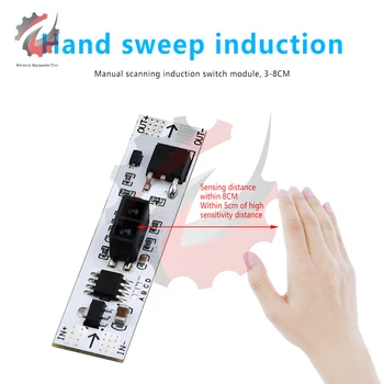 Short Distance Scan Sensor Switch Module Sweep Hand Sensor 36W 3A Constant Voltage for Auto Smart Home Compatible XK-GK-4010A