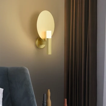 šiaurietiškas apvalus sieninis šviestuvas paprastas kūrybinis personalizuotas juodo aukso led sconce namų svetainė miegamasis naktinis LED prieškambario sieninis šviestuvas